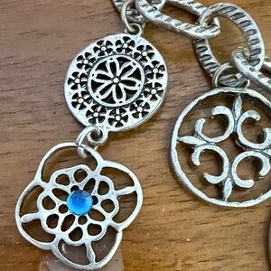 Silver Filigree Boho Pendant Necklace